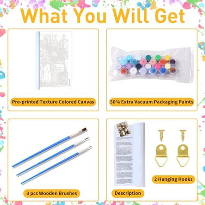 Daisy Paint by Numbers Kit for Adults, 16x20 inch - Image 4