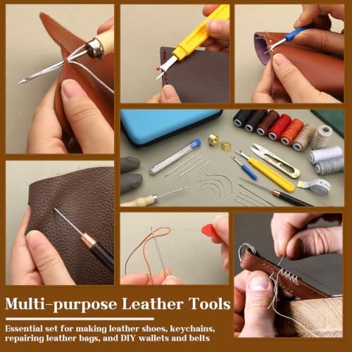 74 PCS Leather Sewing Kit Heavy Duty Sewing Kit Upholstery Repair Kit - Image 6