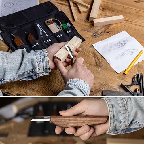 Hutsuls S.06 Wood Carving Knives Kit - Carver’s Choice Whittling Knives for Precision Work, Complete Beginners Whittling Wood Carving Knife Set, Master Craft Wood Whittling Kit for Beginners Kids - Image 5