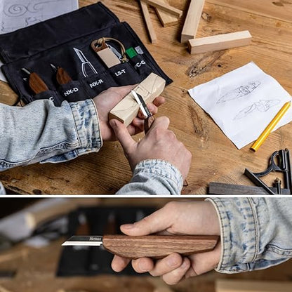 Hutsuls S.06 Wood Carving Knives Kit - Carver’s Choice Whittling Knives for Precision Work, Complete Beginners Whittling Wood Carving Knife Set, Master Craft Wood Whittling Kit for Beginners Kids - Image 5