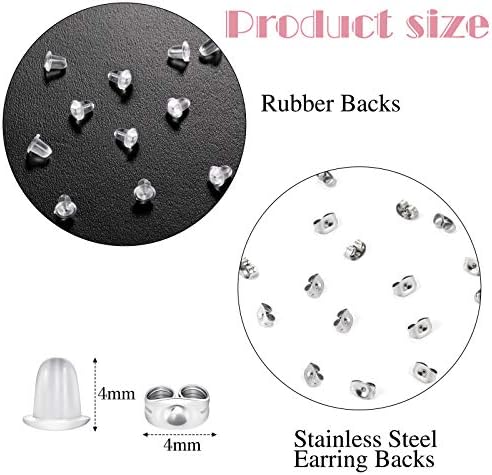 Hicarer 200 Pcs Sublimation Earrings Blanks Stud Earring Kit, Silver - Image 3