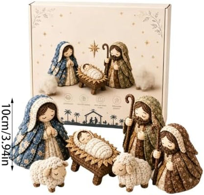 DIY Quilted Fabric Nativity Set Sewing Kit, Detailed Hand-Stitch Holy Family Manger Craft Set, Nativity Ornament Making Project for Home Display & Faith-Based Decor Creation for Adults，Type E - Image 6