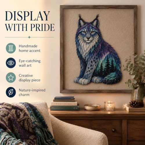 Northern Lights Animal Embroidery Kit DIY Fabric Patchwork Craft Set (WH+L) - Image 6