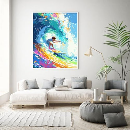Possoco Paint by Numbers Kit for Adults Beginner & Kids Age 8-12, Colorful Easy Adult Paint by Number Kits on Canvas, DIY Acrylic Watercolor Oil Painting by Number for Teens for Home Decor 16x20 Inch - Image 2