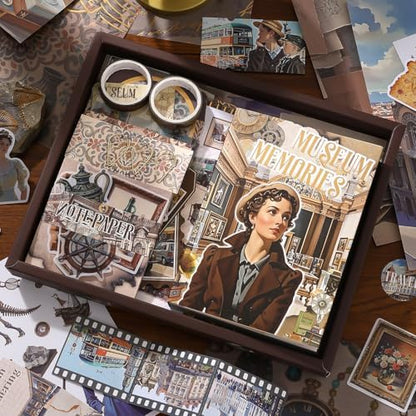 Museum Scrapbooking Supplies Kit, A6 Notebook, Vintage Junk Journaling Kit - Image 6