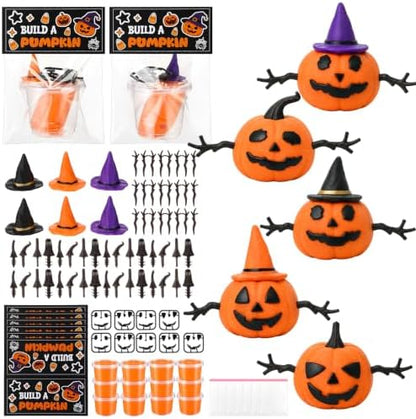 24 Sets Halloween Craft Kits DIY Pumpkin Air Dry Clay for Adult by Unknown