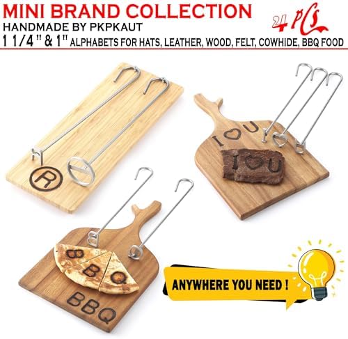 4Pcs Letters Branding Iron for Wood, Leather Branding Stamp (H h) - Image 3