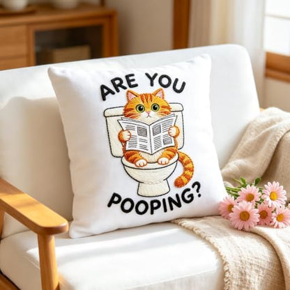 BEUNITONE 4 Pack Beginner Embroidery Kit for Adults, Funny Animal Pre-Stamped Pattern Needlepoint Kits with Hoop, Tools & Instruction, 7.9"x7.9" Hand Embroidery Kits for Fabric and Home Decor - Image 7