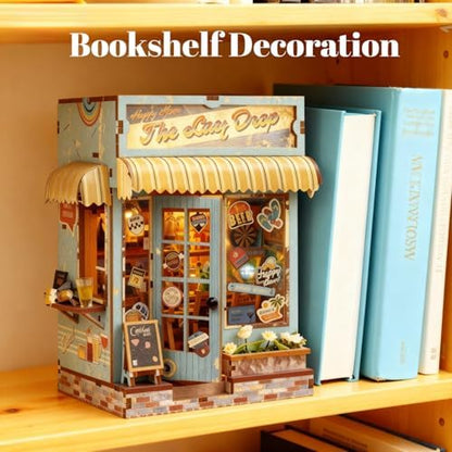 DIY Book Nook Kit, Tropical Coast Bar Miniature House Kit Stepless Dimming - Image 5