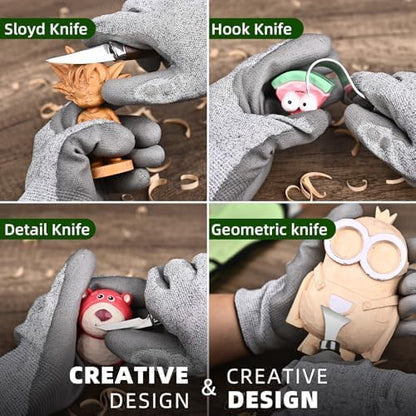 IMYMEE Wood Whittling Kit for Beginners-Complete Whittling Set with 4pcs Wood Carving Knives & 8pcs Basswood Wood Blocks-Perfect Wood Carving Kit Set-Includes Wood Carving Tools for Adults and Kids - Image 2
