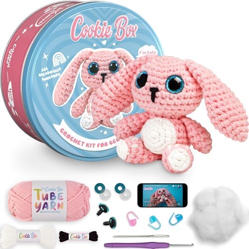 Cookie Box Crochet Kit for Beginners, Bunny Lola by CookieBox