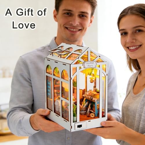 DIY Book Nook Kit-DIY Miniature Booknook Kit w/LED, Sunshine Diary - Image 7