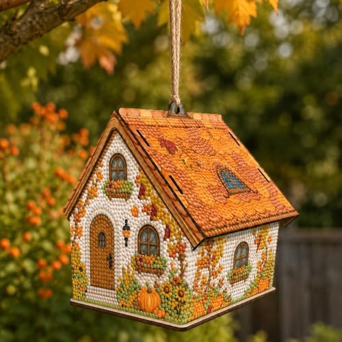 FRANDEK DIY Wooden House Diamond Art Kit for Adults (Autumn Harvest) - Image 2