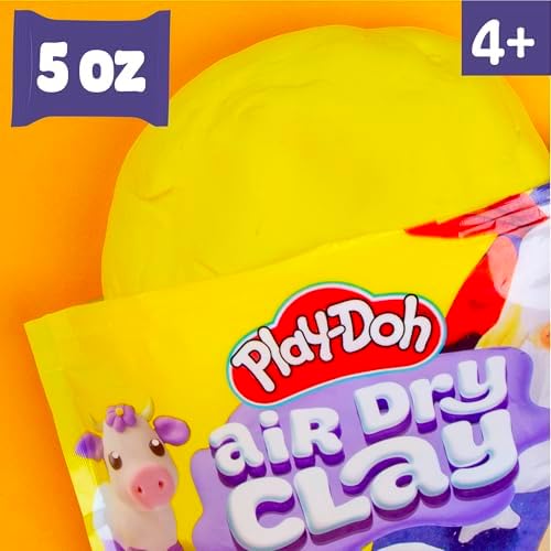 Play-Doh Air Dry Clay, 5 oz. Yellow Clay Bag, Art Supplies, Craft Supplies, Clay Tools & Kit, Modeling Clay for Kids, Air Dry Clay Kit, Arts & Crafts for Adults and Kids - Image 3