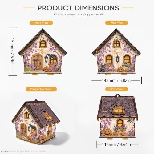 FRANDEK DIY Wooden House Diamond Art Painting Kit for Adults Home - Image 6