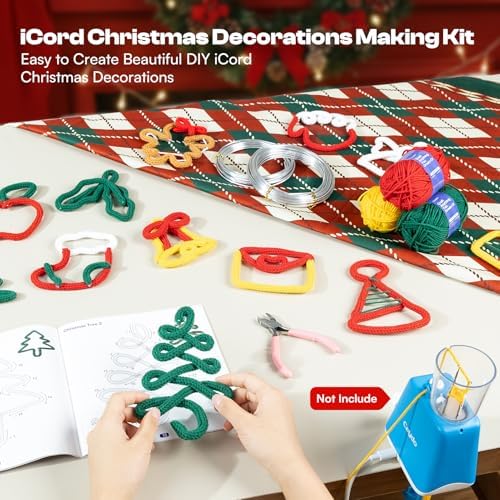 Caydo i Cord Christmas Decoration Making Kit with 24 Patterns for Beginners - Image 2