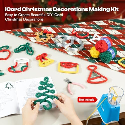 Caydo i Cord Christmas Decoration Making Kit with 24 Patterns for Beginners - Image 2