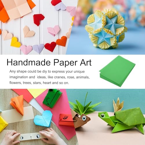 MECCANIXITY 100 Sheet Origami Paper Double Sided Dark Green 11.7 x 8.3 Inch Square Sheet for Art Craft Project, Beginners, Gifts Decor - Image 6