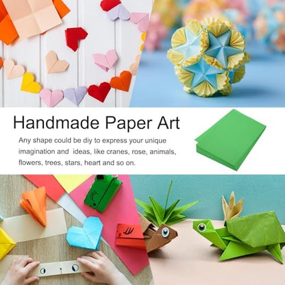 MECCANIXITY 100 Sheet Origami Paper Double Sided Dark Green 11.7 x 8.3 Inch Square Sheet for Art Craft Project, Beginners, Gifts Decor - Image 6