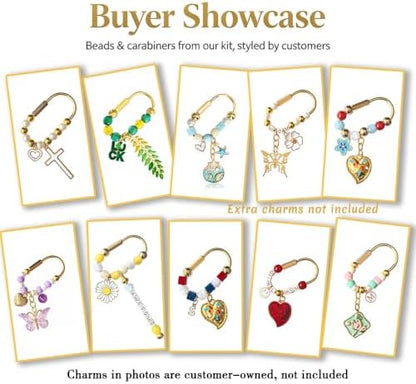 Carabiner Bead and Bag Charm Kit Large Hole Beads for Carabiner - Image 4