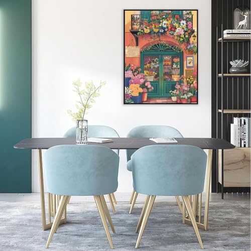 Flower Paint by Numbers Kit for Adults, DIY Oil Painting Canvas 16x20inch - Image 5