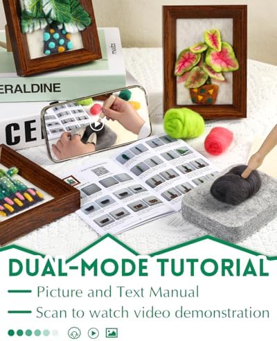 OEHPICC Needle Felting Kits for Beginners Adult with Frame - Image 4