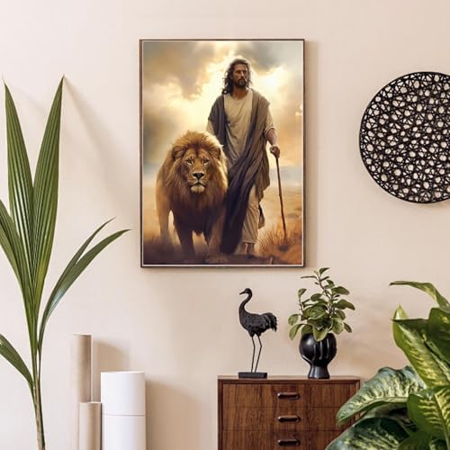 BAWKENTON Paint by Numbers for Adults and Kids, Religious Christian Painting by Number Kits On Canvas, Jesus Number Artist Paint by Number Kit Funny DIY, Home Wall Decor, Gifts 12X16in - Image 3