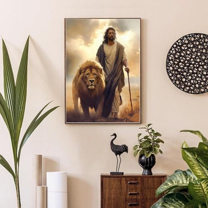 BAWKENTON Paint by Numbers for Adults and Kids, Religious Christian Painting by Number Kits On Canvas, Jesus Number Artist Paint by Number Kit Funny DIY, Home Wall Decor, Gifts 12X16in - Image 3