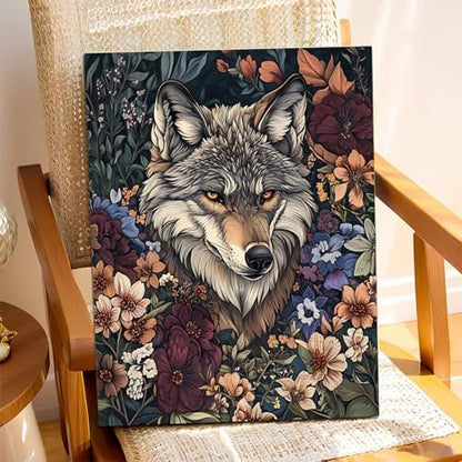 XTCIXAL Paint by Numbers Kit for Adults, Wolf, 16X20 Inch - Image 2