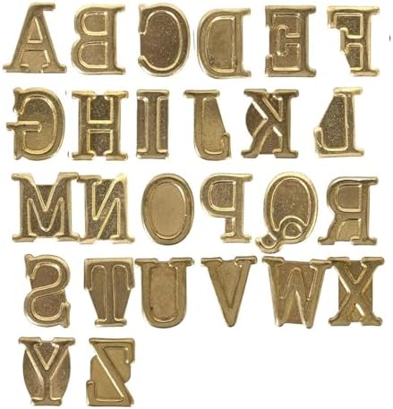 Wood Burning Letters 26pcs Hot-Stamps Uppercase Alphabet Set for Branding and Personalization of Wood, Leather, and Other Surfaces for Leather Wooden Burner Craft DIY by Unknown