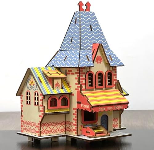 Log Cabin 3D Wooden House Puzzle,DIY Mini Building Model Kit，006 - Image 5