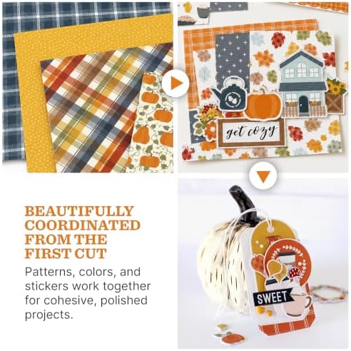 Echo Park Fall Collection Kit, Scrapbook Paper & Sticker Set - Image 7