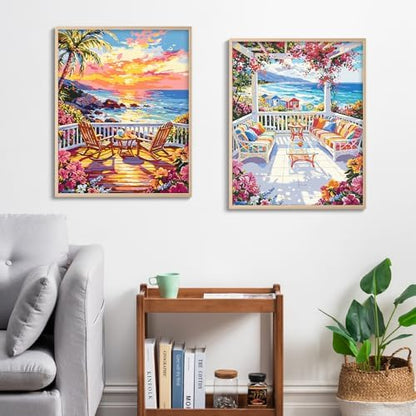 ZTOTZ Paint by Numbers Kit for Adults Sunset Landscape Art 16x20 Home Decor - Image 3