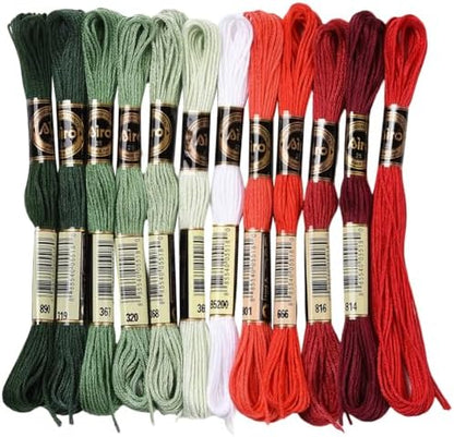 12 Skeins 105 Yards Embroidery Thread Floss for Bracelet Making by CABODYALS