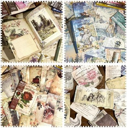 160Pcs Vintage Scrapbook Paper, Double-Sided Junk Journal Paper, 4 Styles - Image 2