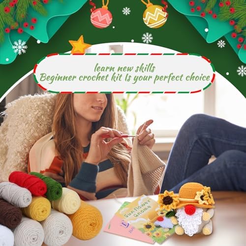 SOCNITC Santa Claus Knitting Crochet Kit for Beginners with Crochet Hook - Image 6