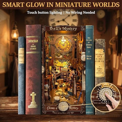CRIOLPO Book Nook Kit for Adults - DIY Miniature House with LED Lights - Image 2