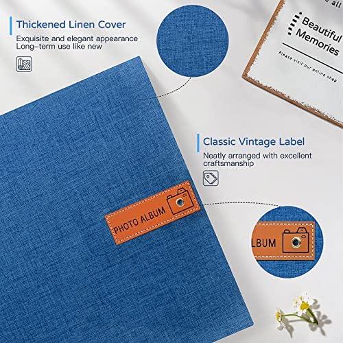 Popotop Large Photo Album Self Adhesive 4x6 5x7 8x10 Scrapbook Album DIY Picture Book,Gifts for Mom,Family Baby and Wedding,with Metal Pen and Plastic Board - Image 3