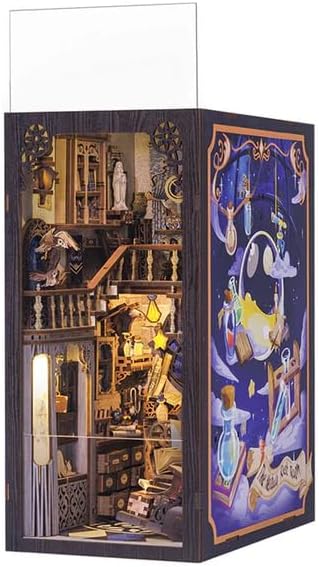 CUTEBEE Book Nook Kit - DIY Miniature House Kit for Adults and Teens, Dollhouse Booknook Tiny House Model Build Bookshelf Decor, Gifts for Family, Friends - Image 4