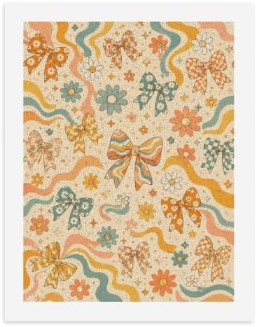 Bozfoxa Paint by Numbers Kit for Adults Beginner Retro Floral Bows by Unknown