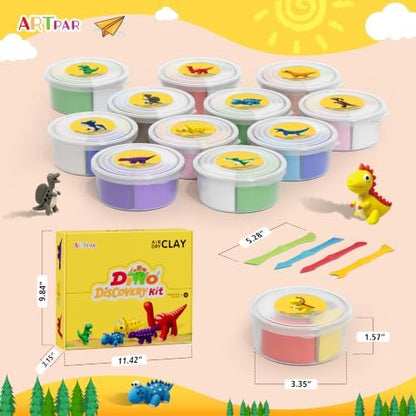 ARTPAR Air Dry Clay Kit,Dinosaur Modeling Magic Clay,Kids DIY Crafts Gifts - Image 2