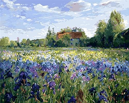 Wowdecor Paint by Numbers for Adults Beginner Kids, Number Painting - Tea Tree Flowers by Monet 40x50 cm - Wall Art Gifts (Flower, No Frame) by Wowdecor