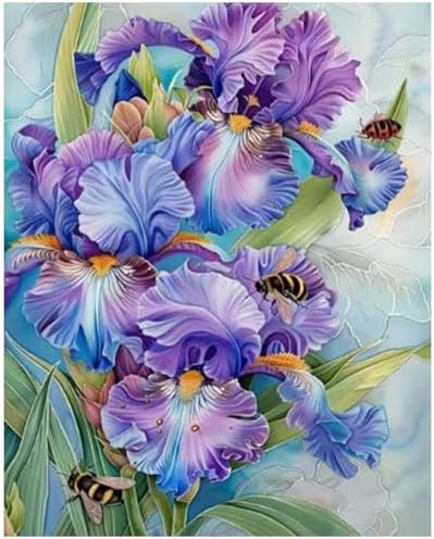 Flower Paint by Numbers Kit for Adults Paint by Number for Adult Beginner by Aestalrcus