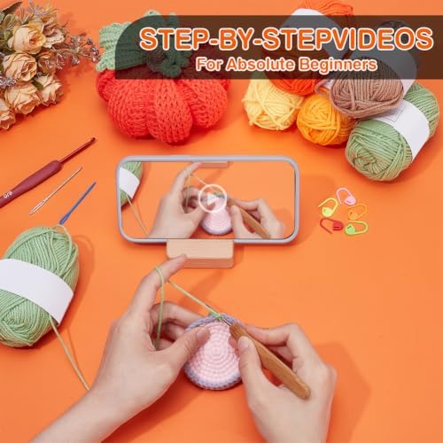 ORIGACH 3 Set Halloween Pumpkins Crochet Kit for Beginners - Image 4