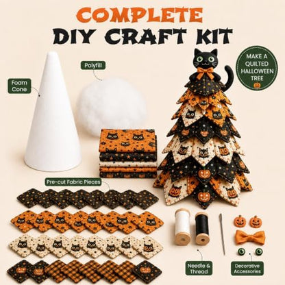 Daily Partner DIY Halloween Quilted Fabric Tree Kit - Image 2
