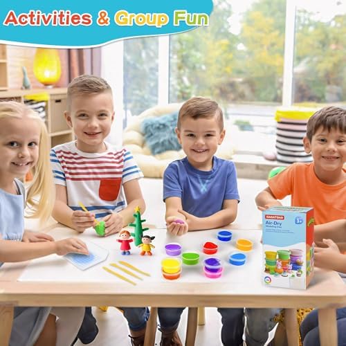 GAGATOAD air Dry Clay for Kids 36Colors with Guide Book Ultra Light Air Dry Clay Kit with Pressing Board Modeling Clay Plastic Tools, for Boys and Girls Age 3-12 Year Old Gift Toy Clay Art Crafts - Image 4