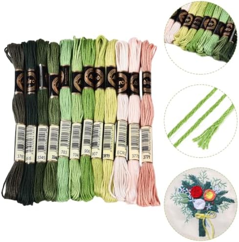 12 Skeins 105 Yards Green Friendship Bracelet String for Jewelry - Image 7