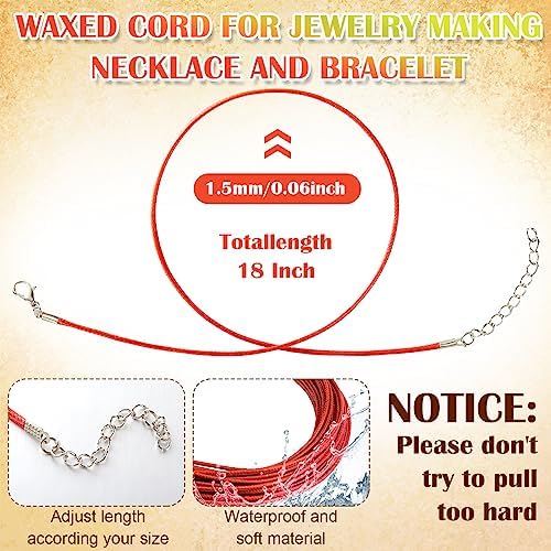 Tudomro 100 Waxed Leather Necklace Cord with Clasp,Fall Color,20 Inch - Image 6