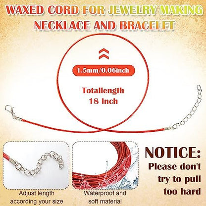 Tudomro 100 Waxed Leather Necklace Cord with Clasp,Fall Color,20 Inch - Image 6