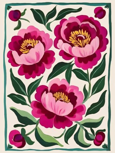 Diamond Art Kits for Adults, Peony Diamond Art Painting Kits for Adults by croshom
